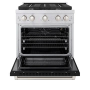 ZLINE 30"Paramount Dual Fuel Range Stainless Steel, Black Matte, SDR-BLM-30