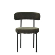 Set of 2 Mid-Century Modern Boucle Dining Chairs