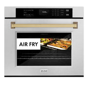ZLINE 30"Professional True Convection Single Wall Oven, Air Fry, Self Clean, DuraSnow® Champagne Bronze WASSZ-30-CB