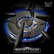 Kucht 48" Gas Range in Stainless Steel with Light Blue Oven Doors, KNG481-LB