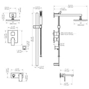 ZLINE Bliss Shower System Oversized Shower Head, BLS-SHS16-BN