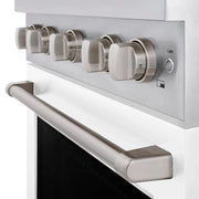 ZLINE 30"Paramount Dual Fuel Range Stainless Steel, White Matte, SDR-WM-30