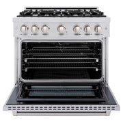 ZLINE 36" Select Dual Fuel Range Gas Cooktop Electric Convection Oven Stainless Steel HDR36