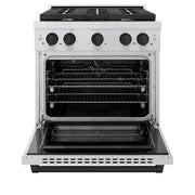 ZLINE 30"Paramount Dual Fuel Range Stainless Steel Matte Black SDRZ-30-MB