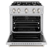 ZLINE 30" Dual Fuel Range, Gas Cooktop, Electric Convection Oven Stainless Steel, CDR30