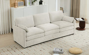 Cozy Upholstered 3-Seater Sofa with Plush Double Cushion and Ergonomic Design