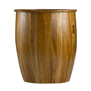 Drum Side Table With Tray Style Top