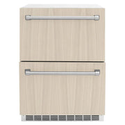 ZLINE 24" Touchstone 168 Can Outdoor-Rated Dual Refrigerator Drawer, Panel Ready, RDSPO-24
