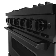 ZLINE 36" Classic Gas Range, Convection Gas Oven Black Stainless Steel, CGRB-36