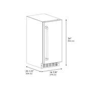 ZLINE 15" Touchstone Clear Cube Ice Maker Drain Pump Stainless Steel Polished Gold ICCDZ-ST-15-G