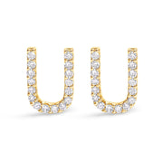 10K White Gold 1/10 Cttw Diamond Initial â€œAâ€ Stud Earring