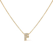 10K White Gold Diamond Accent "A" Initial Bubble Pendant Necklace