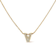 10K White Gold Diamond Accent "A" Initial Bubble Pendant Necklace