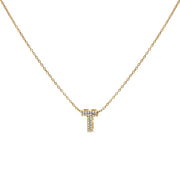 10K White Gold Diamond Accent "A" Initial Bubble Pendant Necklace