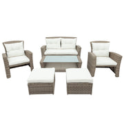 Set Of 4 Piece All Weather Wicker Patio Furniture