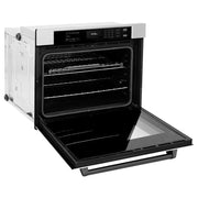 ZLINE 30" Autograph Edition Professional True Convection Single Wall Oven, Air Fry, Self Clean, White Matte, Matte Back WASZ-WM-30-MB
