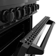 ZLINE 36" Classic Gas Range, Convection Gas Oven Black Stainless Steel, CGRB-36