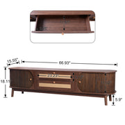 Modern Farmhouse Rattan TV Stand