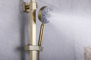 Luxury Brushed Gold 3-Function Exposed Shower Set with Handheld Shower and Tub Spout