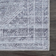 Barny Gray Blue Washable Rug