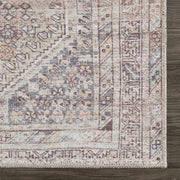 Barny Tan Flat Pile Washable Area Rug