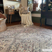Barny Tan Flat Pile Washable Area Rug
