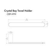 ZLINE Crystal Bay Bathroom Accessories Package with Towel Rail, Hook, Ring and Toilet Paper Holder, 4BP-CBYACC-MB