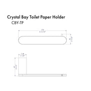 ZLINE Crystal Bay Bathroom Accessories Package with Towel Rail, Hook, Ring and Toilet Paper Holder, 4BP-CBYACC-CH