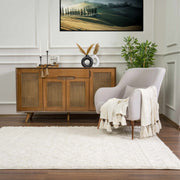 Eivin Cream Diamonds Plush Rug