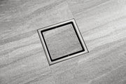 Brushed nickel stainless floor drain 6x6inch