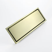 Brushed Gold stainless floor drain 11.8inch x 4.3 inch