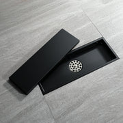 Matte Black stainless floor drain 11.8inch x 4.3 inch