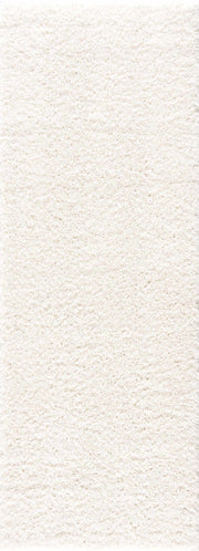 Faina Solid Cream Shag Rug Washable