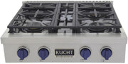 Kucht 30 Inch Gas Sealed Burner Rangetop KFX309T-B