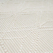Ramsbury Beige Trellis Wool Rug
