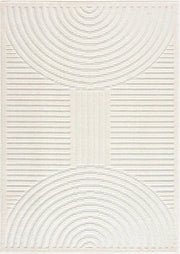 Deron White Washable Area Rug