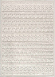 Fadey White 3D Washable Rug