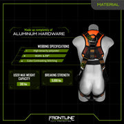 Frontline 110VTB Combat Lite Vest Style Harness with Aluminum Hardware and Suspension Trauma Straps 3X/4X