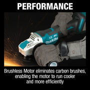 Makita XAG26Z 18V LXT Lithium-Ion Brushless Cordless 4-1/2 / 5" Paddle Switch X-LOCK Angle Grinder