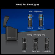 OLIGHT BATON4KITBK Baton 4 Powerful EDC Flashlight 1300 Lumens - Black - Premium (With Charging Case)