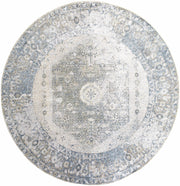 Gael Blue Flat Pile Washable Rug