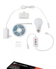 EcoSmart Smart Lighting Starter Kit with Color-Changing LED Strip & Smart Bulbs – Hubspace Compatible