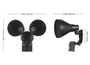 Defiant 180° Black Motion Sensor Wired Outdoor 2-Head Dusk-to-Dawn Security Flood Light