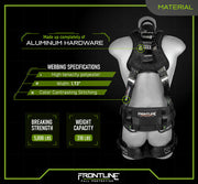 Frontline 110CTB-DC Digital Camo Full Body Harness with Aluminum Hardware and Suspension Trauma Straps S