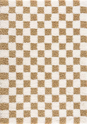 Atira Mustard Checkered Area Rug