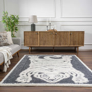 Zane Charcoal Tibetan Tiger Plush Rug
