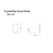 ZLINE Crystal Bay Towel Hook CBY-HK-CH
