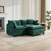 Cloud  LoveSeat Sofa (Ottoman is not included) Chenille Fabric in Green