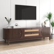Modern Farmhouse Rattan TV Stand