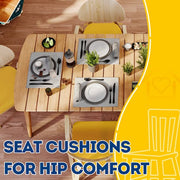 16 in. x 17 in. Square Indoor Seat Cushion Dining Chair Cushion in Yellow (4-Pack)